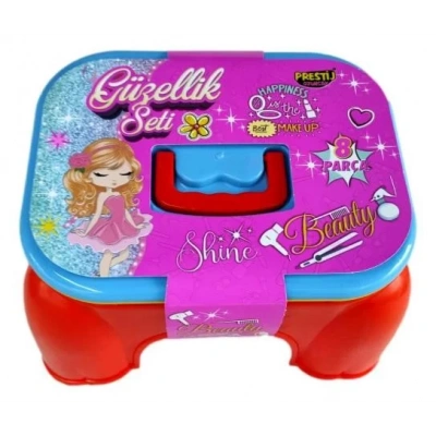 كرسي مع مجموعة التجميل