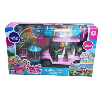 KUT.BEBEKLI PEMBE ARABA SETI