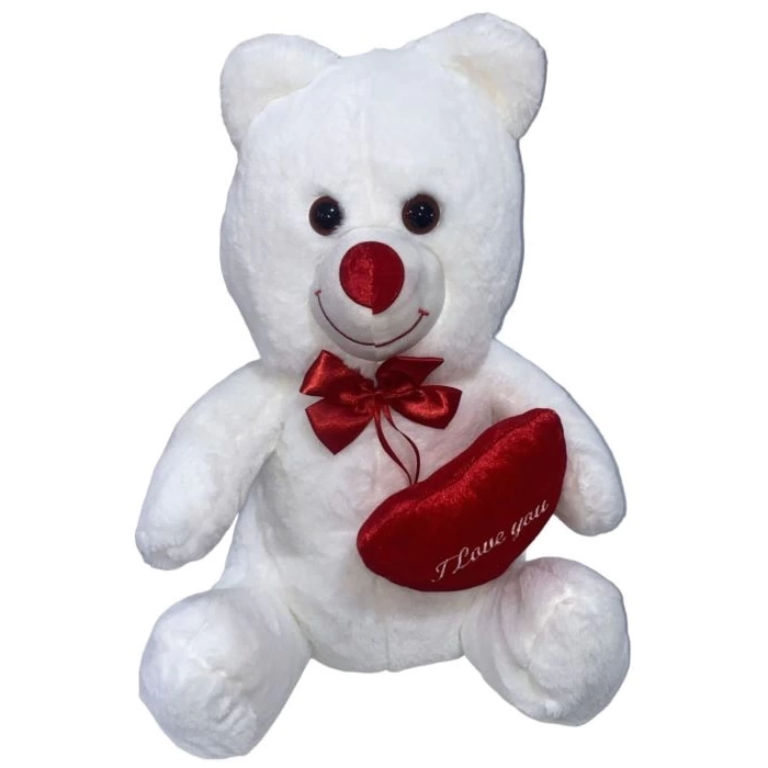 PELUS HEART BEAR 60CM