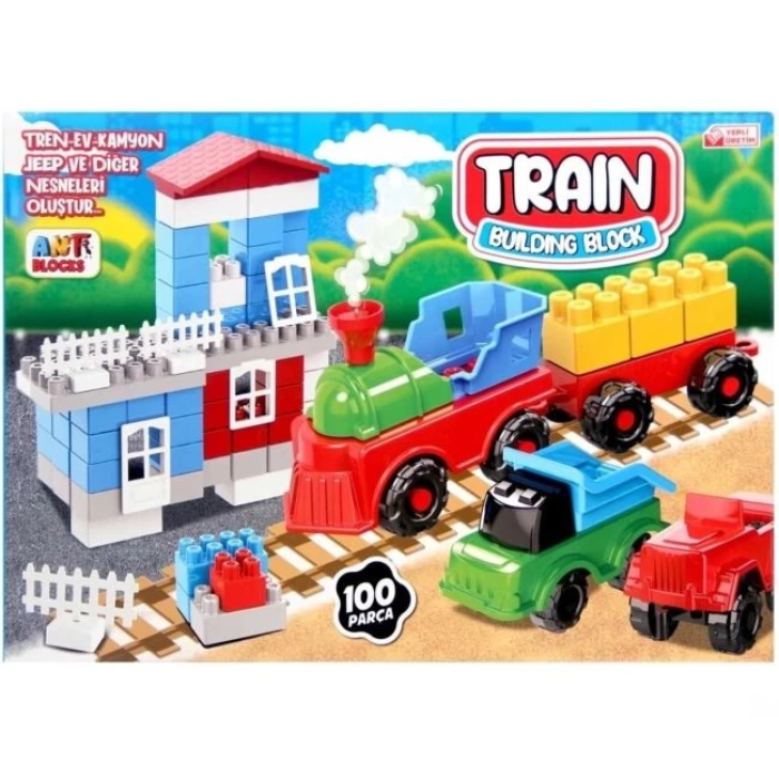 100 PIECES TRAIN STATION BLOCK