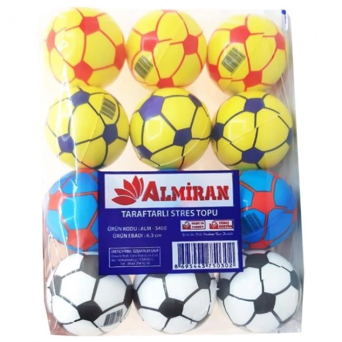 KC STRES TOPU 6,3CM TARAFTAR RENKLI KARAKTER