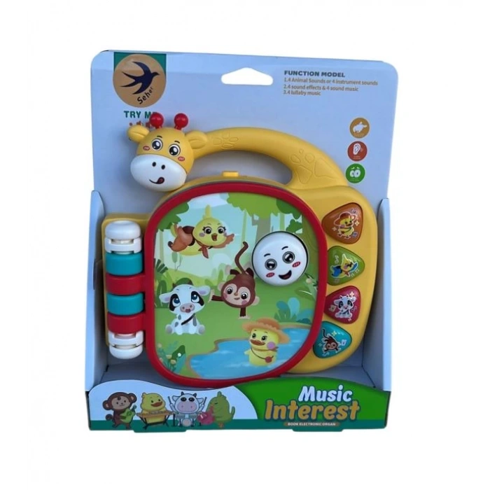 PILLI MUZIKLI ZURAFA GORUNUMLU KITAP