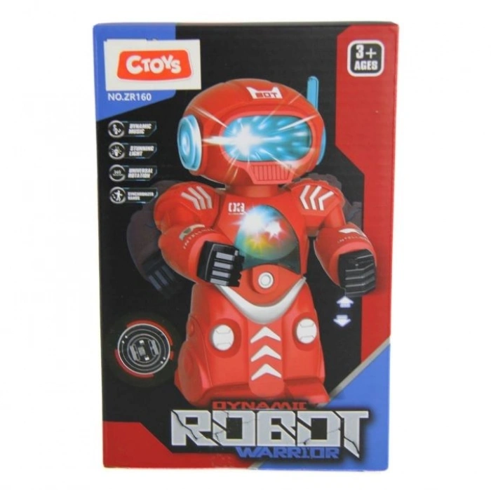 ROBOT ISIKLI SESLI DANSEDEN 360 DERECE DONEN