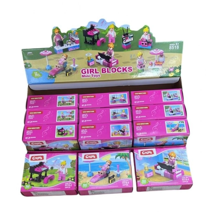 KIZ FIGUR BLOKLAR 12 LI STAND