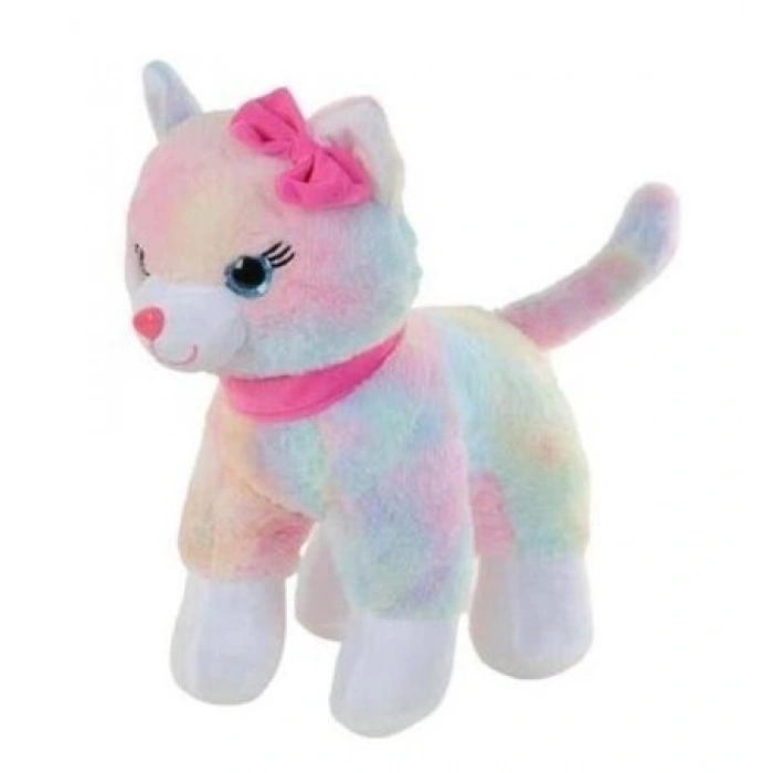 30CM PEMBE TOKALI PELUS KEDI