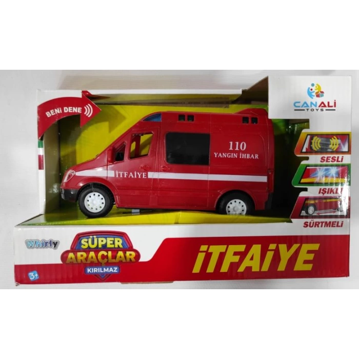 BATTERY-OPERATED FIRE TRUCK WITH LIGHTS, SOUNDS