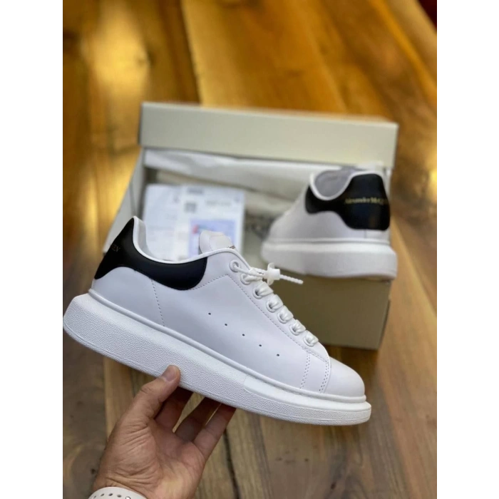Beyaz Deri Arkası Siyah Mcqueen Sneakers