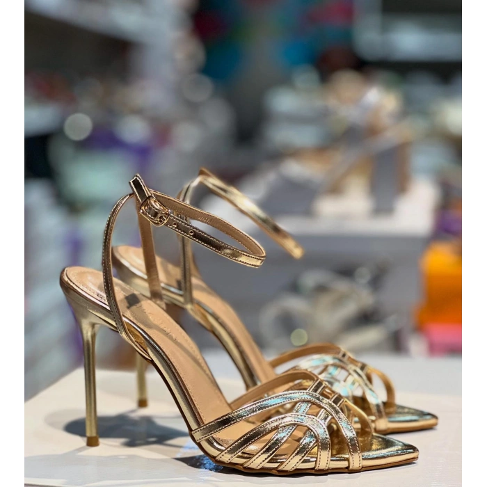 Gold Kafes Topuklu