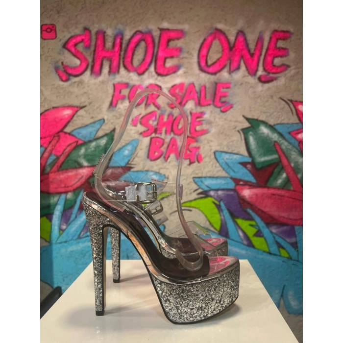 Gümüş Cam kırığı Şeffaf Platform