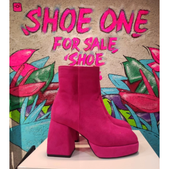 Pembe Süet Bootie