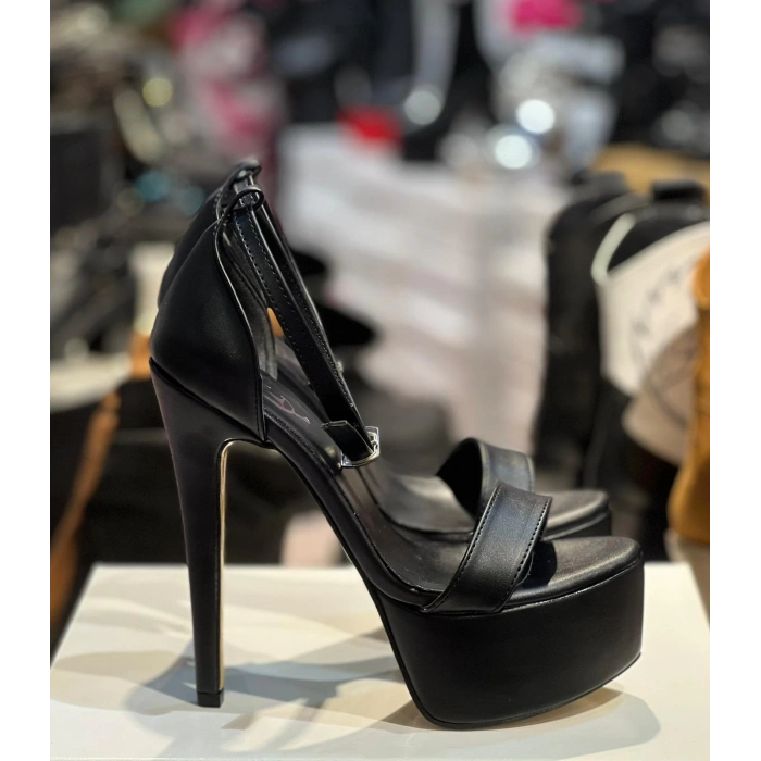 Siyah Deri Tek Bant Platform