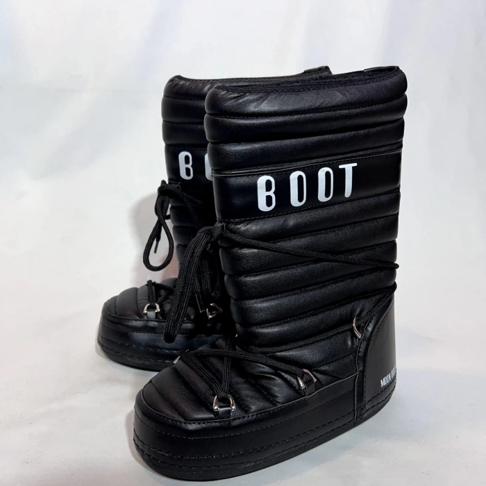 Siyah Deri Uzun Moon