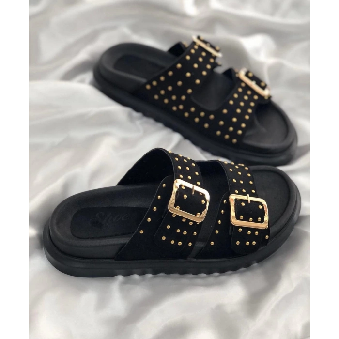 Siyah Gold Troklu Terlik