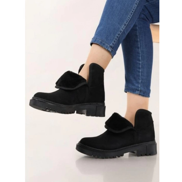 Siyah Süet İçi Kürklü Bot