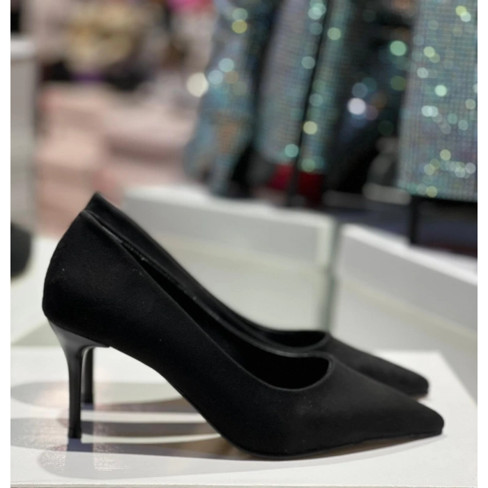 Siyah Süet Stiletto