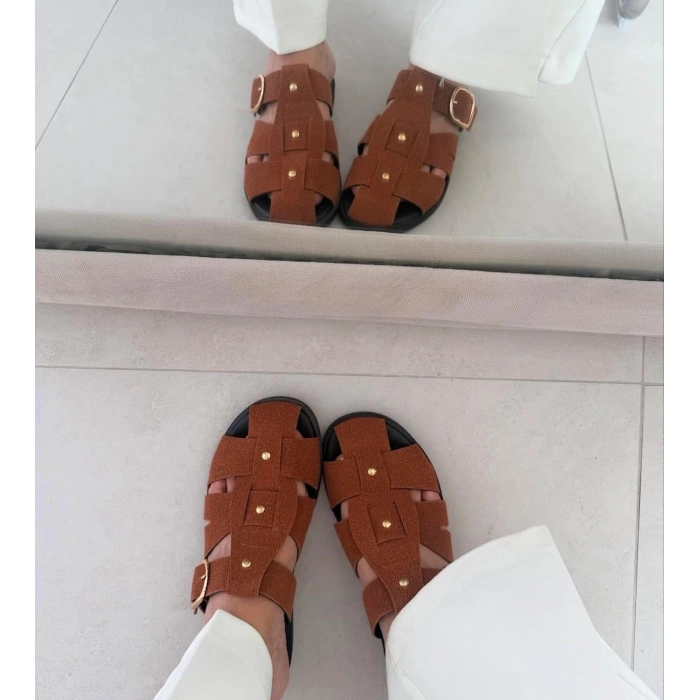 Taba Süet Kafes Terlik