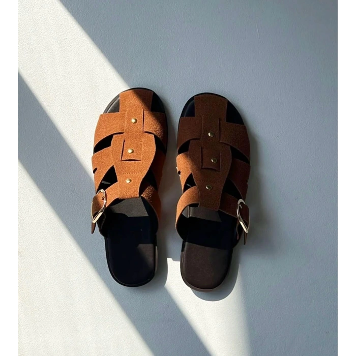 Taba Süet Kafes Terlik