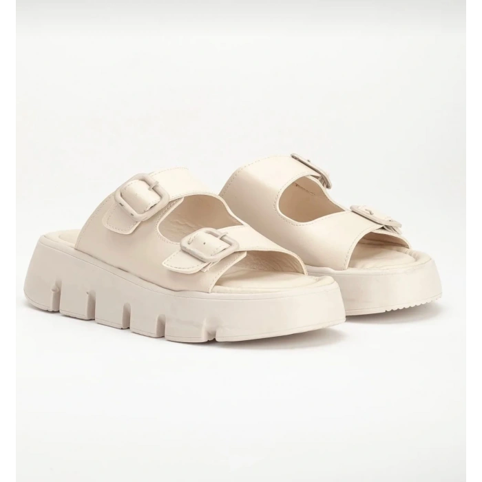 Ten Deri Tokalı Terlik