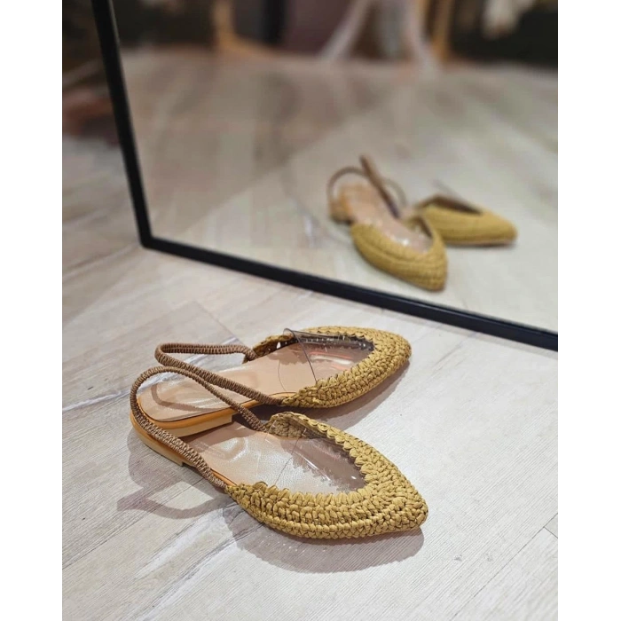 Ten Hasır Şeffaf Terlik