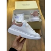 Beyaz Deri Arkası pembe Mcqueen Sneakers