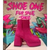 Pembe Süet Bootie