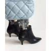 Siyah Deri Mini Bootie