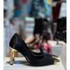 Siyah Gold Topuk Stiletto