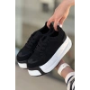 Siyah Kalın Taban Sneakers