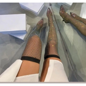 Taşlı Diz Üstü Çizme