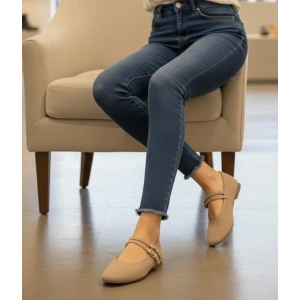 Vizon Süet Çift Bantlı Babet