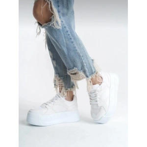 Beyaz Kalın Taban Sneakers