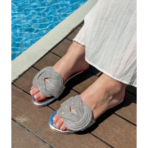 Gümüş Taşlı Terlik