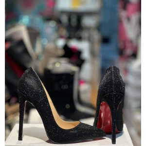 Siyah Simli Özel Malzeme Stiletto