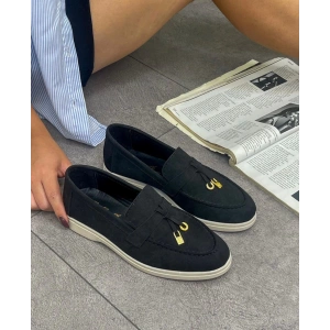 Siyah Süet Loafer