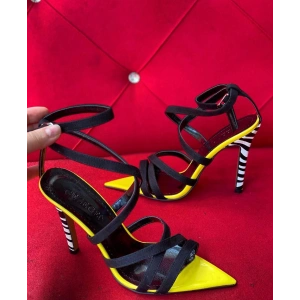 Siyah Süet Zebra Topuklu