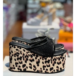 Siyah Tül Taşlı Leopar Dolgu