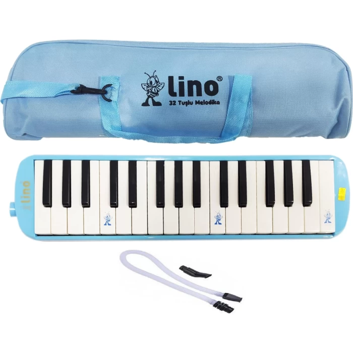 Lino Melodika 32 Tuşlu Bez Çanta Pastel Mavi Ln-32-Pmvs