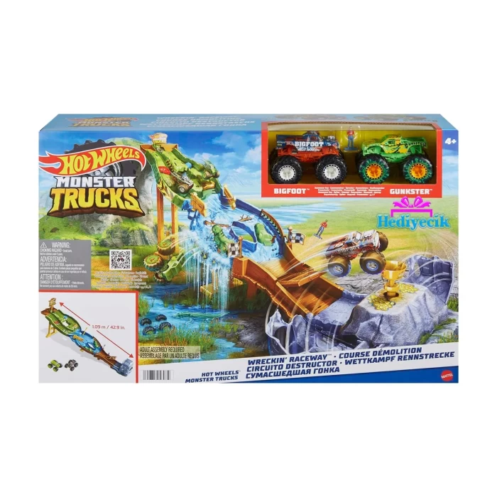 Mattel Hot Wheels Monster Trucks Heyecanlı Yarışlar Oyun Seti Mtl-Hgv12