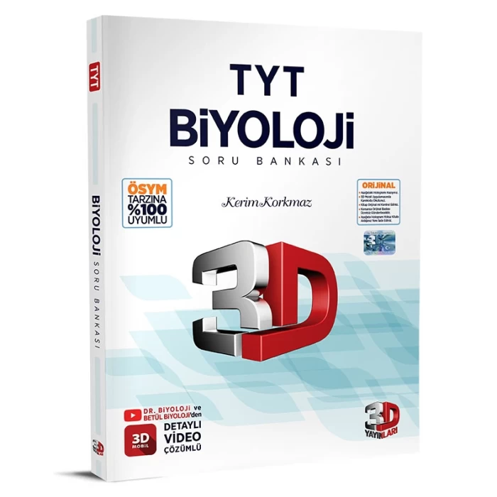 3D Tyt Biyoloji Soru Bankası 2023