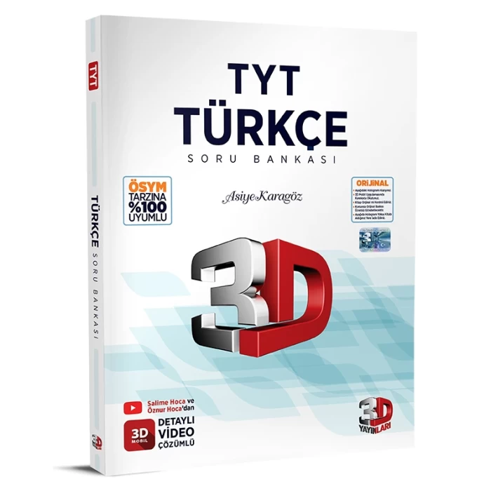 3D Tyt Türkçe Soru Bankası 2023