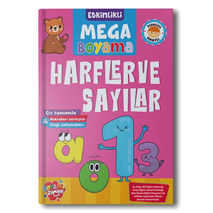 Boyama Zamanı Etkinlikli Mega Boyama Harfler Ve Sayılar