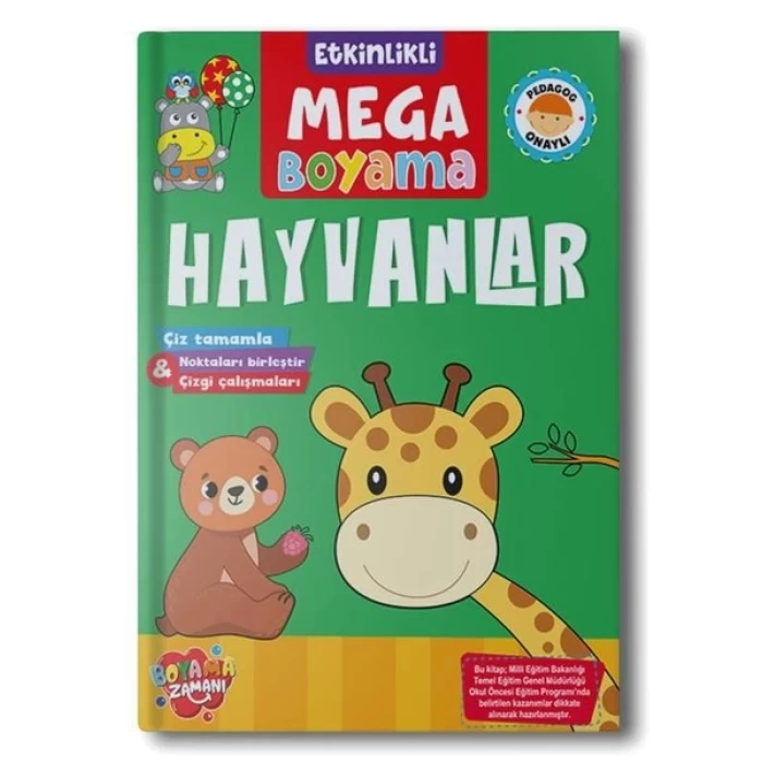 Boyama Zamanı Etkinlikli Mega Boyama Hayvanlar