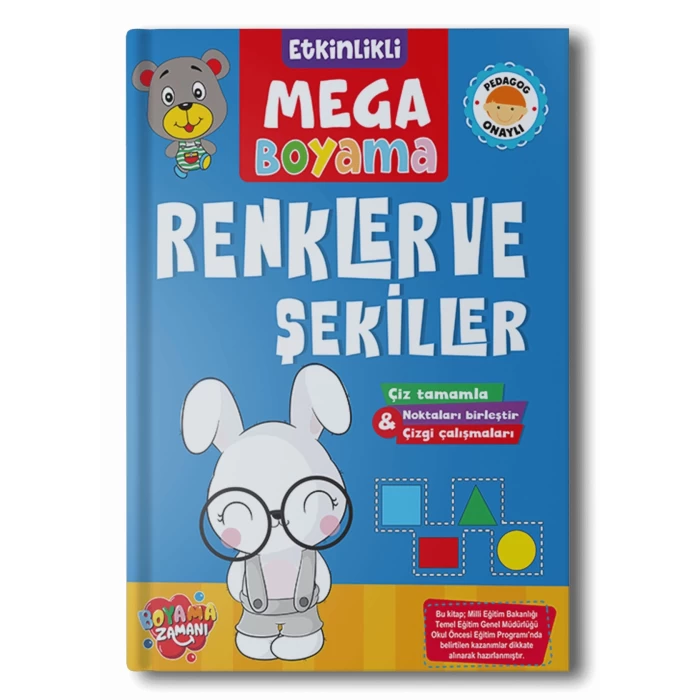 Boyama Zamanı Etkinlikli Mega Boyama Renkler Şekiller