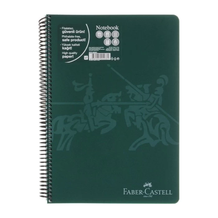 Faber-Castell Pp Kapak Klasik Renkler 100 Yp A4 60gr Çizgisiz 4Lü Defter