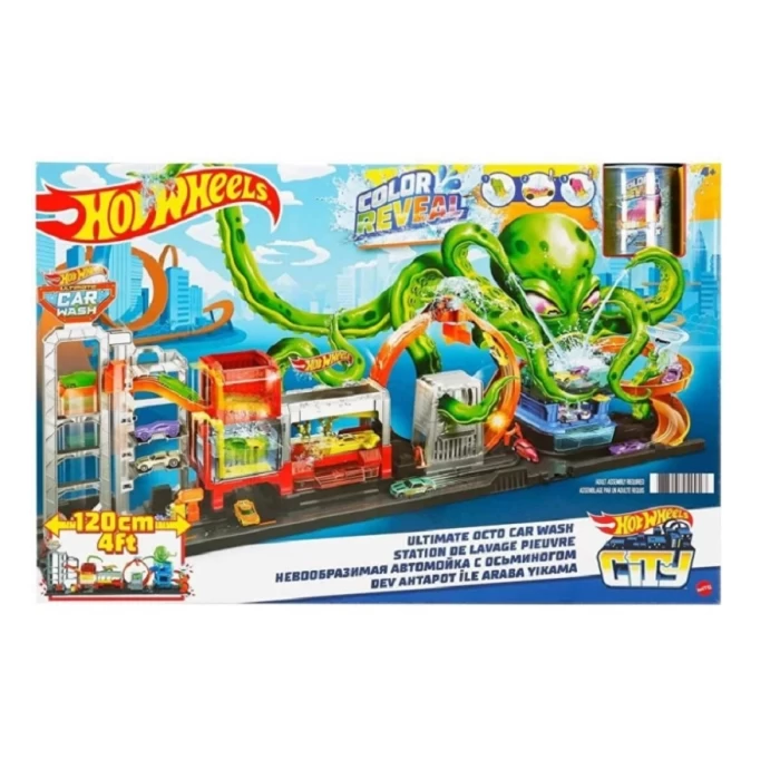 Mattel Hot Wheels Dev Ahtapot İle Araba Yıkama Oyun Setİ GTT96