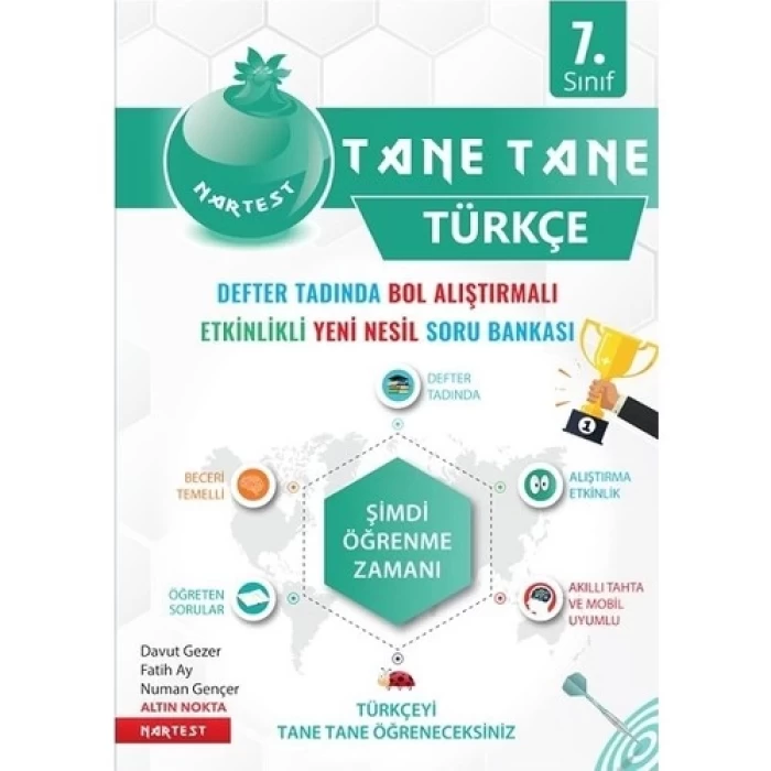 Nartest 7.Sınıf Yeşil Tane Tane Türkçe Soru Bankası