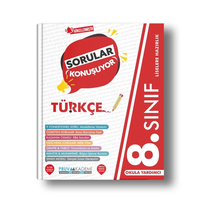 Pruva 8.Sınıf Türkçe Sorular Konuşuyor Soru Bankası