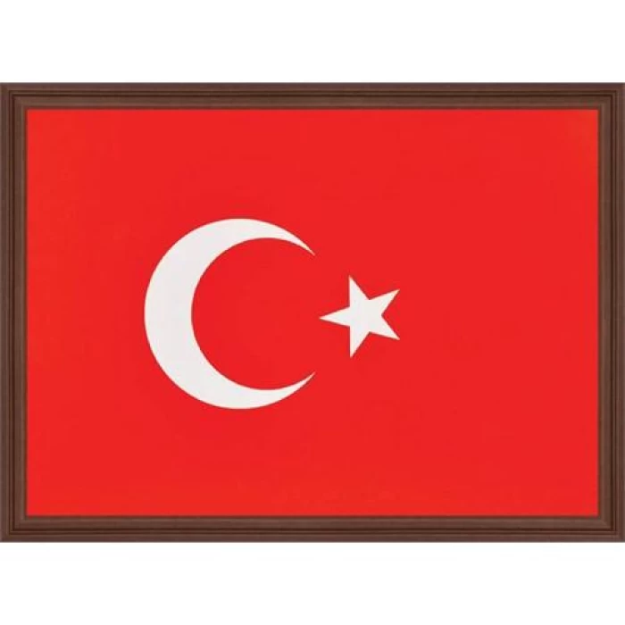 Panda Türk Bayrağı (Mdf Çerçeveli) 25x35 ( 423 )