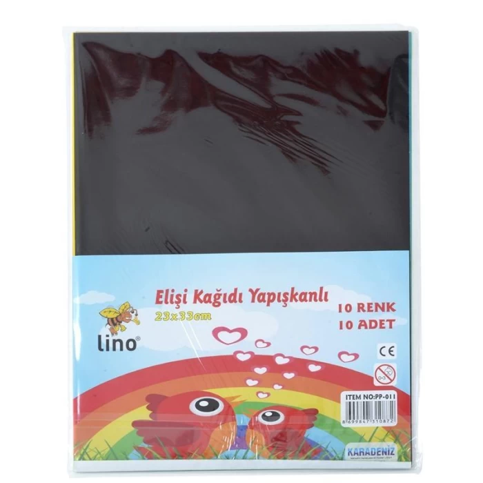 Lino Elişi Kağıdı Yapışkanlı 10 Renk 23x33 Pp-011