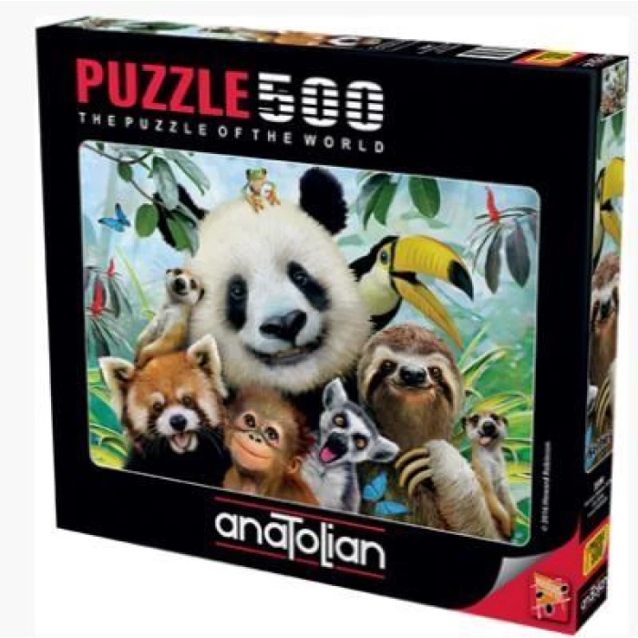 Anatolian Puzzle 500 Parça Hayvanat Bahçesi Selfie / Zoo Selfie Ana.3596